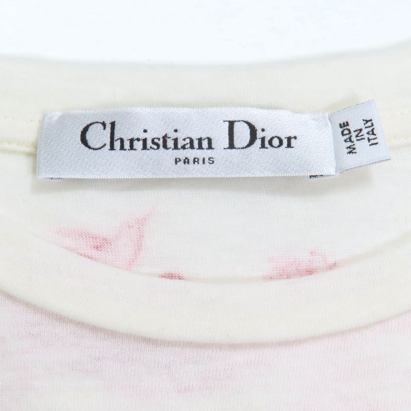 Christian DIOR 153t12da454 Cotton Linen Royaume D'amour Short Sleeve T-shirt