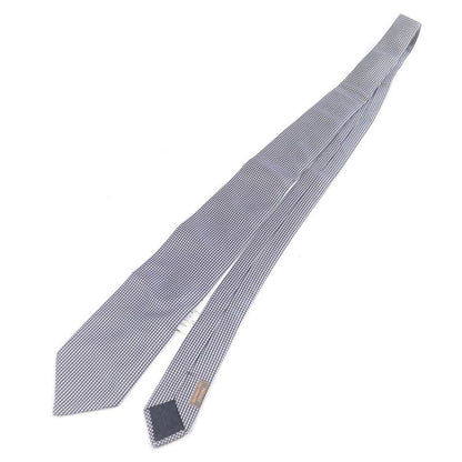 Hermes 758738t 100% Silk Block Check Regular Tie Bronn Marine Made In France