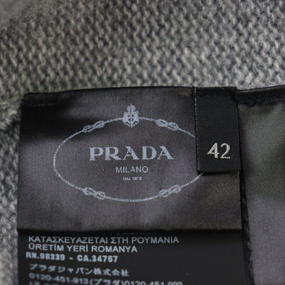 Prada 2021 P24m2a Virgin Wool Cashmere Logo Embroidery Crew Neck Knit Sweater