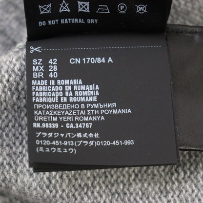 Prada 2021 P24m2a Virgin Wool Cashmere Logo Embroidery Crew Neck Knit Sweater