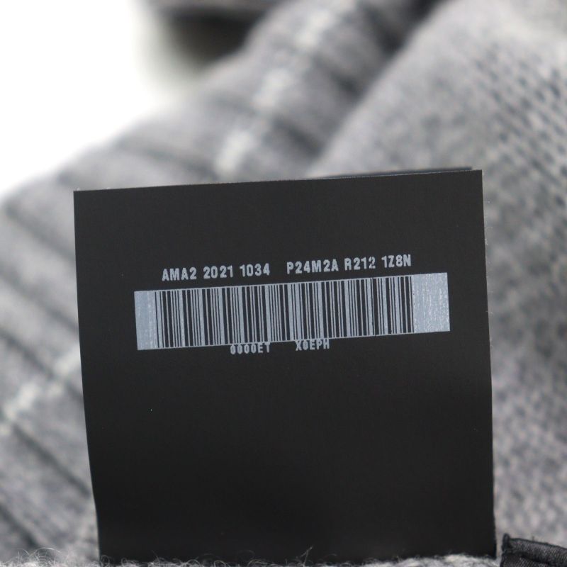 Prada 2021 P24m2a Virgin Wool Cashmere Logo Embroidery Crew Neck Knit Sweater