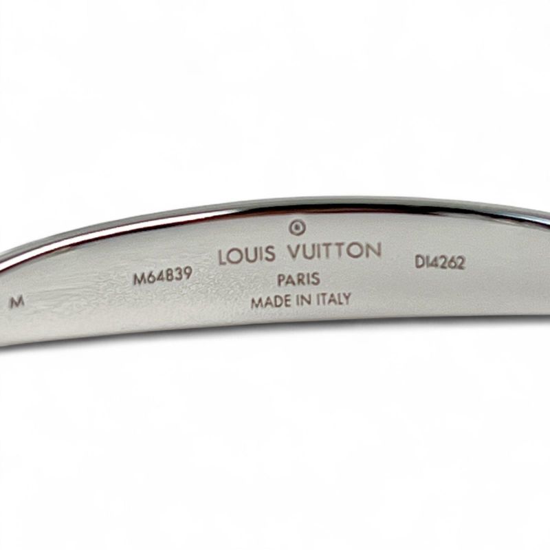 Louis Vuitton M64839 JONK Monogram Bu Scuff Set Bangle Silver M Made In Italy