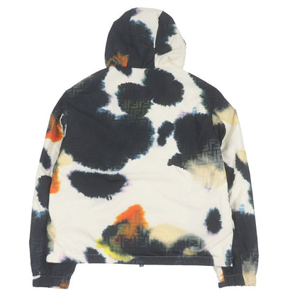 Fendi 2022 Faa888 FF Logo Zucca Paint Design Cotton Jacket Blouson Ivory 50