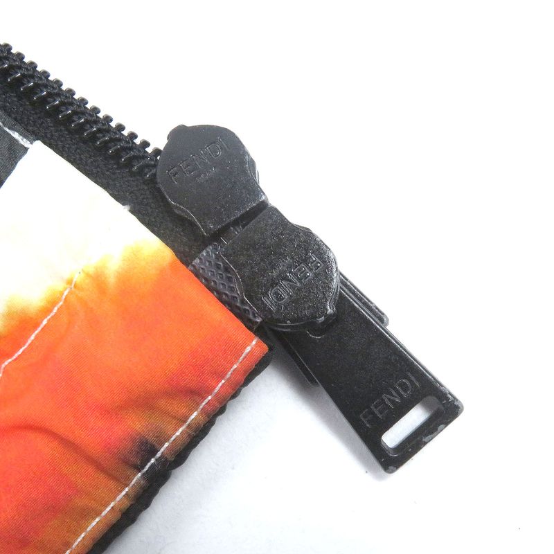 Fendi 2022 Faa888 FF Logo Zucca Paint Design Cotton Jacket Blouson Ivory 50