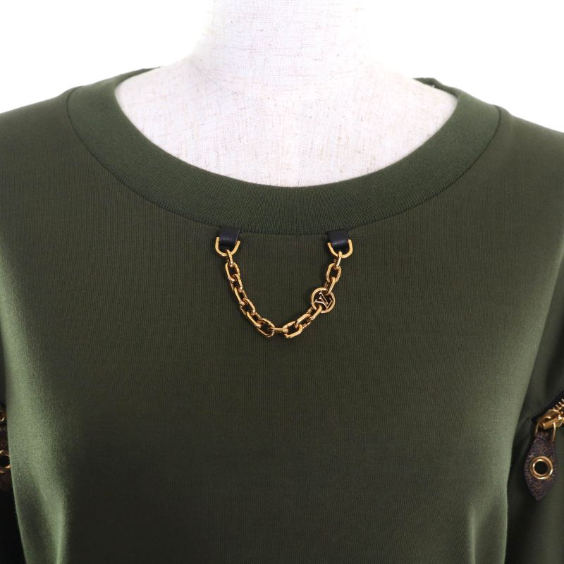 Louis Vuitton 23AW 100% Cotton Monogram Chain Decoration Zip Design Short