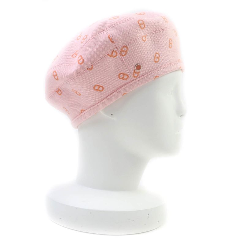 Hermes Saint Honore Serier Hardware Appendix Chaine D'ancre Allover Beret Hat
