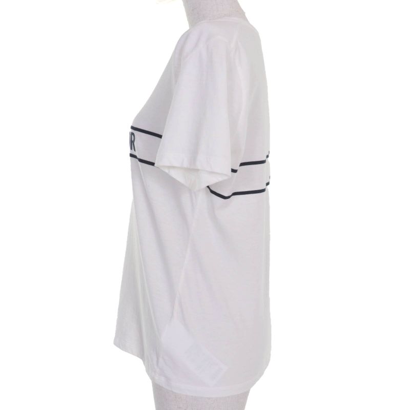 Christian DIOR 323t06a4414 100% Cotton Logo Embroidery Short Sleeve T-shirt