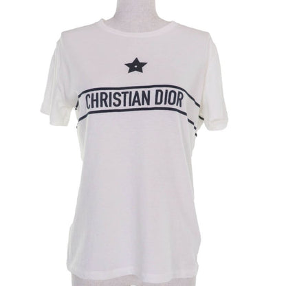 Christian DIOR 323t06a4414 100% Cotton Logo Embroidery Short Sleeve T-shirt
