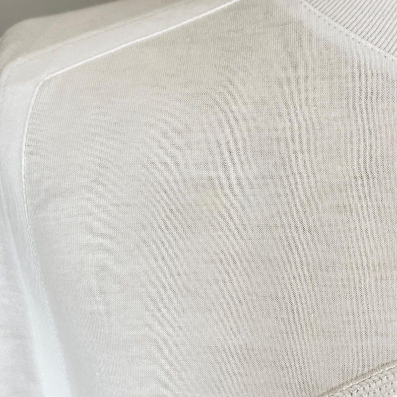 Fendi Fs7111 Zucca Pattern With Logo And Back Fringe Design Short Sleeve