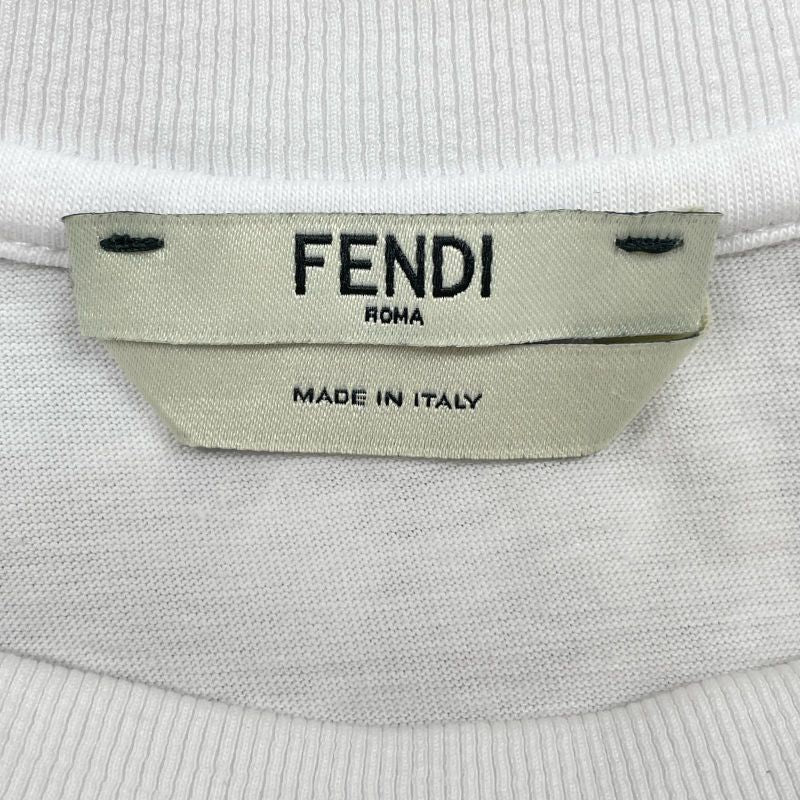 Fendi Fs7111 Zucca Pattern With Logo And Back Fringe Design Short Sleeve