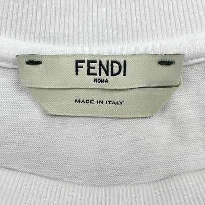 Fendi Fs7111 Zucca Pattern With Logo And Back Fringe Design Short Sleeve
