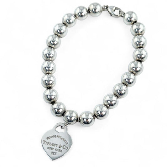 Tiffany & Co Tiffany & Co Hardware Sv925 Heart Tag Ball Chain Bracelet
