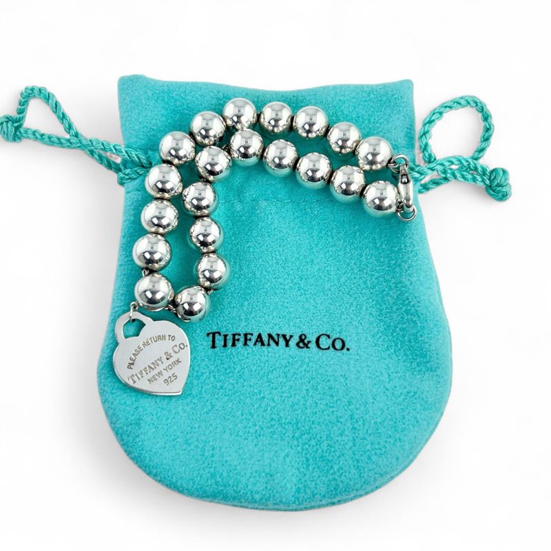 Tiffany & Co Tiffany & Co Hardware Sv925 Heart Tag Ball Chain Bracelet