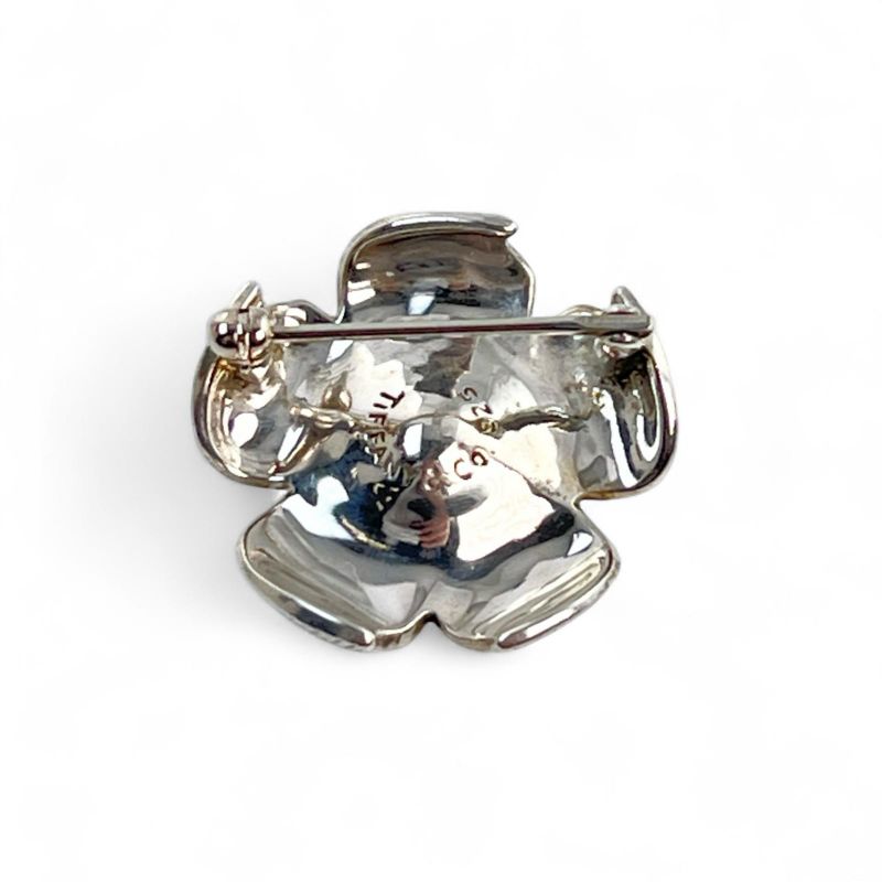 Tiffany & Co Sv925 Flower Motif Floral Brooch Accessory Silver Ladies