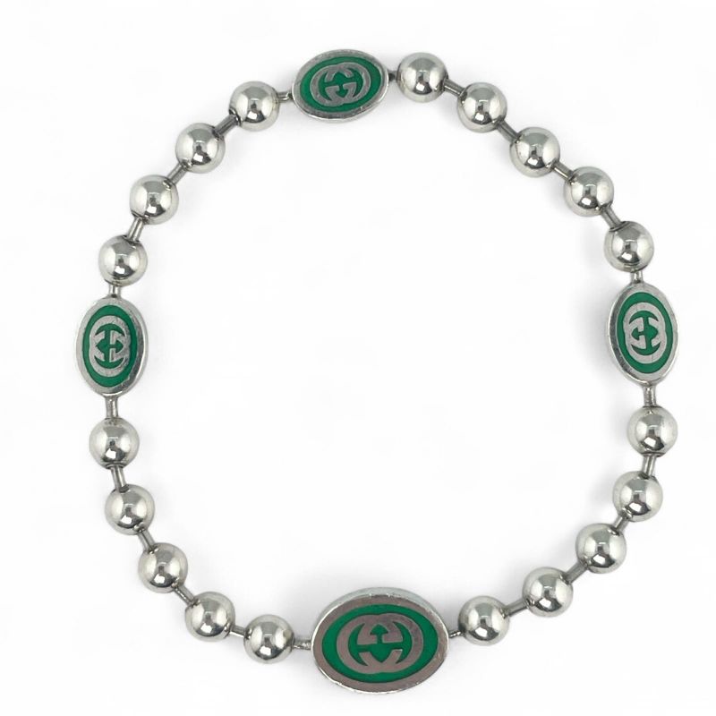 Gucci Interlocking G Ball Chain Bracelet Accessory Ag925 Silver