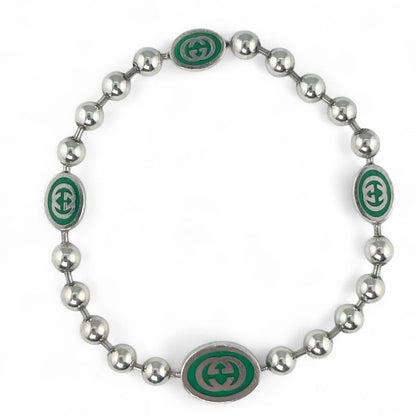 Gucci Interlocking G Ball Chain Bracelet Accessory Ag925 Silver
