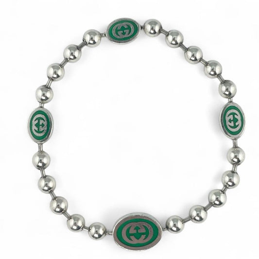 Gucci Interlocking G Ball Chain Bracelet Accessory Ag925 Silver