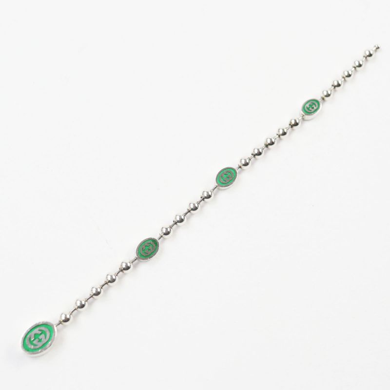 Gucci Interlocking G Ball Chain Bracelet Accessory Ag925 Silver