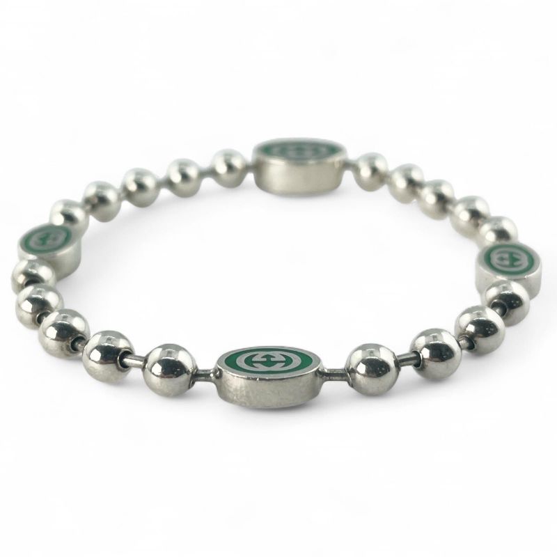 Gucci Interlocking G Ball Chain Bracelet Accessory Ag925 Silver