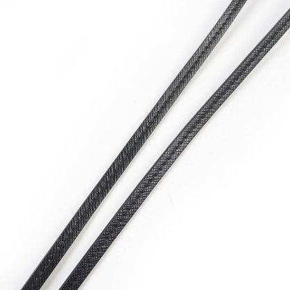 Prada 2ic027 Triangle Logo Triangle Plate Loop Tie Bolo Tie Leather Necklace