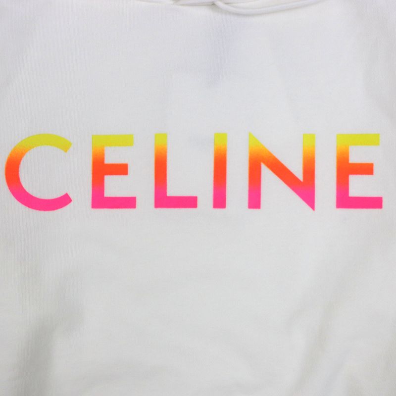 Celine 2y753670q 100% Cotton Eddy Period Gradient Logo Loose Hoodie Pullover