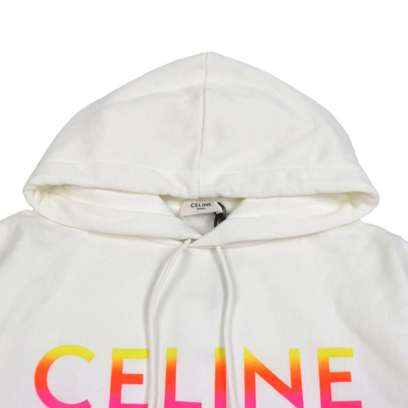 Celine 2y753670q 100% Cotton Eddy Period Gradient Logo Loose Hoodie Pullover
