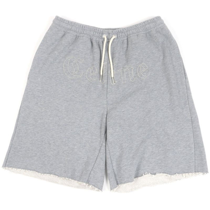 Celine 21SS 2z149670q 100% Cotton Logo Studded Sweat Shorts Grey S Made In