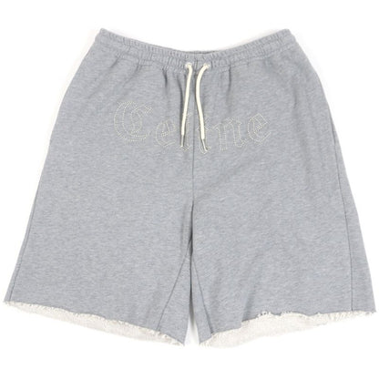 Celine 21SS 2z149670q 100% Cotton Logo Studded Sweat Shorts Grey S Made In