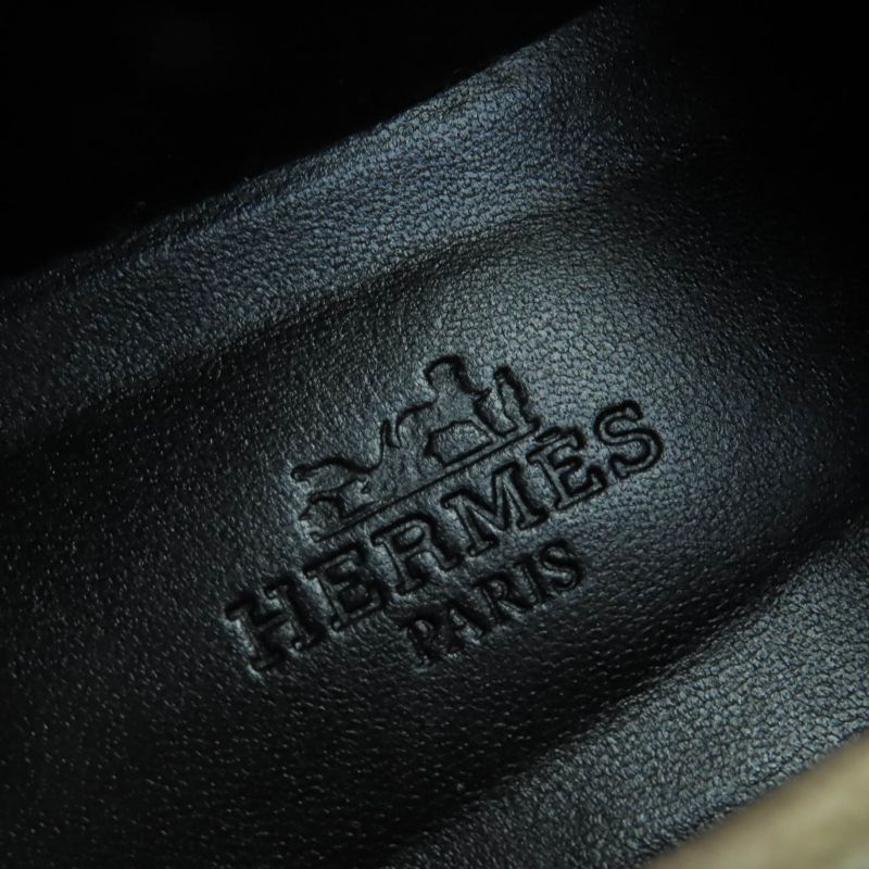 Hermes Loafer Moccasin Foble Suedeleather Silver Hardware H Logo Hardware Beige