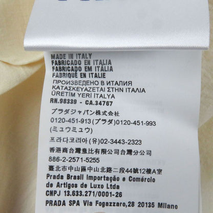 Prada 22SS Sc568 100% Cotton Tattoo Print Long Sleeve Long Sleeve Shirt Ivory