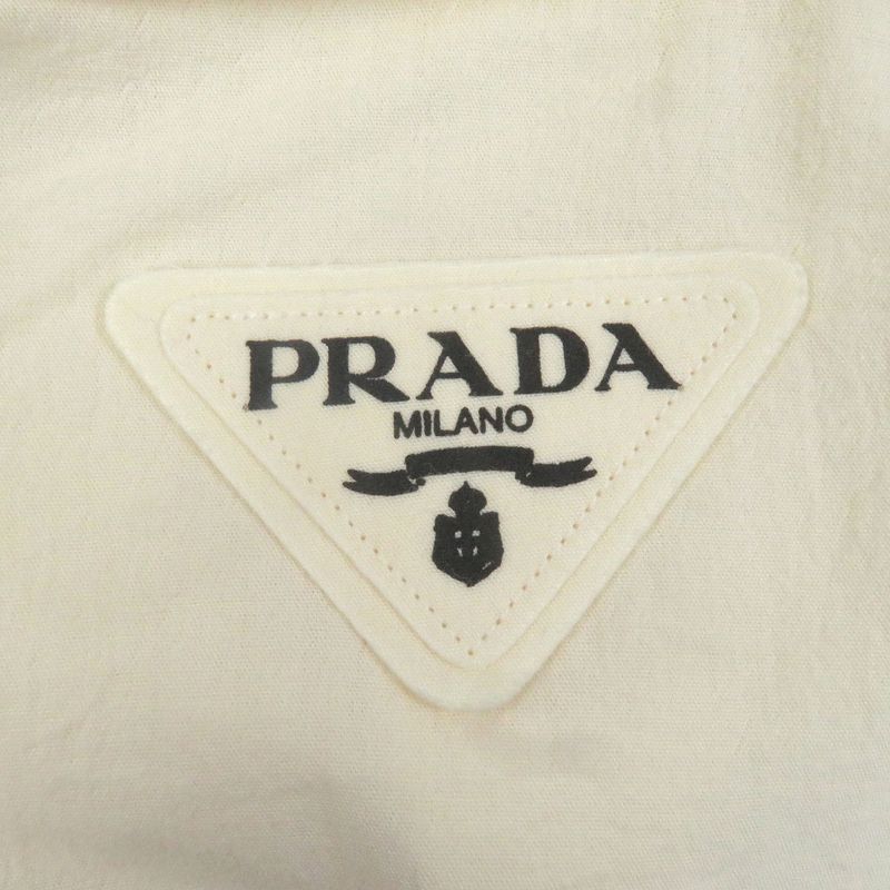Prada 22SS Sc568 100% Cotton Tattoo Print Long Sleeve Long Sleeve Shirt Ivory
