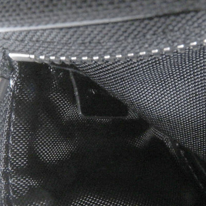 Celine 19868 Nylon Trekking Belt Bag Logo Print Body Bag Waist Pouch Black With