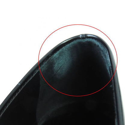 Prada 1d276n Triangle Logo Square Toe Brushed Leather Loafers Black 38 With Box