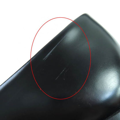 Prada 1d276n Triangle Logo Square Toe Brushed Leather Loafers Black 38 With Box