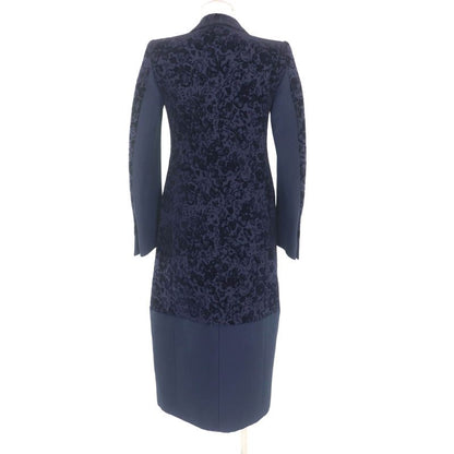 Celine Phoebe Period Velour Total Crombie Coat Outerwear Navy 34 Hanger Made In