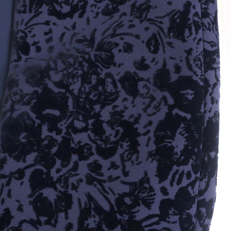 Celine Phoebe Period Velour Total Crombie Coat Outerwear Navy 34 Hanger Made In