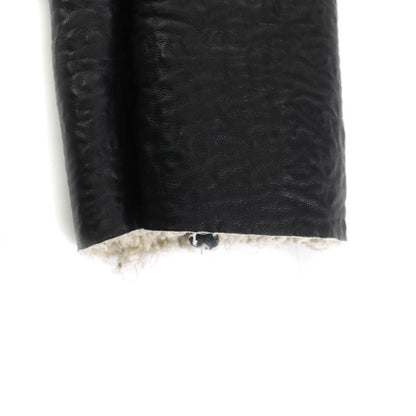 Celine 2 5G89 3765 Cut Off Pleated Design Lamb Leather Jacket Black 36