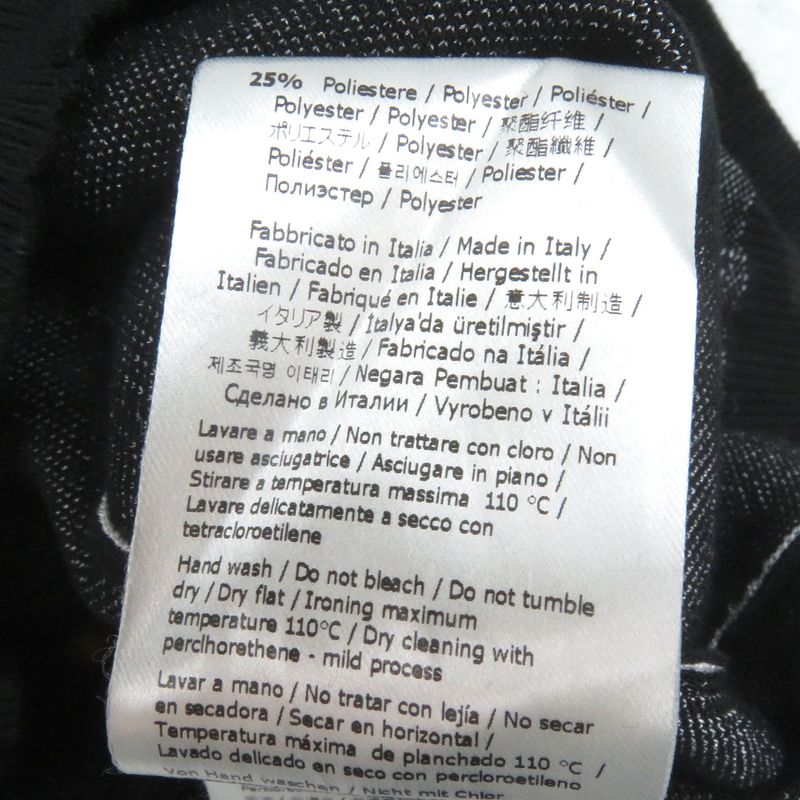 Fendi 2022 Fzx030 Crewneck With Logo Long Sleeve Knit Sweater Black 48 Made In