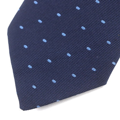  Hermes 2024 339370t Sporty DOTS Rugby 100% Silk Marine/ciel Dotted Tie With
