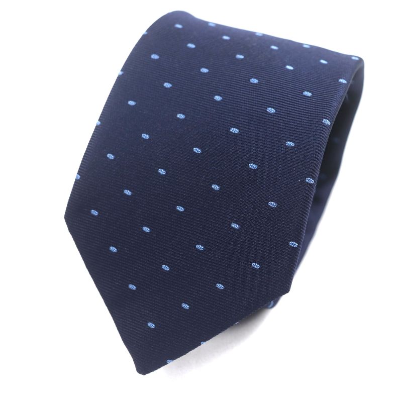 Hermes 2024 339370t Sporty DOTS Rugby 100% Silk Marine/ciel Dotted Tie With