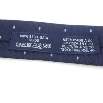  Hermes 2024 339370t Sporty DOTS Rugby 100% Silk Marine/ciel Dotted Tie With