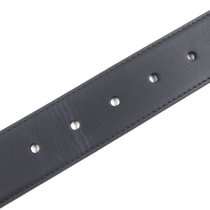 Louis Vuitton M0542 Belt - LV City Pin 35mm (1.38in) Leather Black Silver
