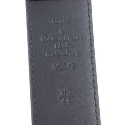 Louis Vuitton M0542 Belt - LV City Pin 35mm (1.38in) Leather Black Silver