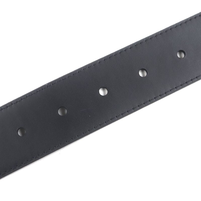 Louis Vuitton M0542 Belt - LV City Pin 35mm (1.38in) Leather Black Silver
