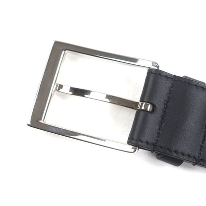 Louis Vuitton M0542 Belt - LV City Pin 35mm (1.38in) Leather Black Silver