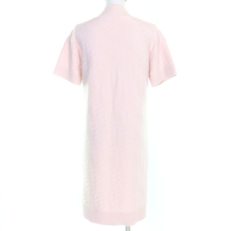 Hermes 2e2501de 100% Wool H Motif Pattern V-neck Knee-length Short-sleeved