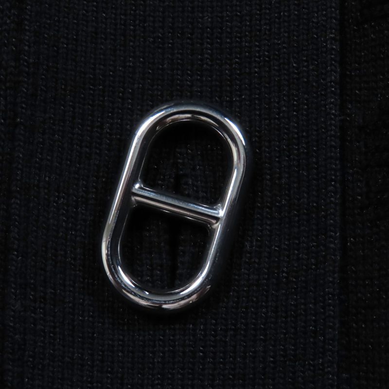 Hermes 4e2732dc Silk Cotton Blend Silver Hardware Chaine D'ancre Buttoned