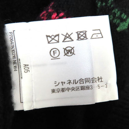 CHANEL 21N P70647 100% Cashmere Logo Plate Coco Mark High Neck Long Sleeve Knit