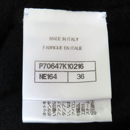 CHANEL 21N P70647 100% Cashmere Logo Plate Coco Mark High Neck Long Sleeve Knit