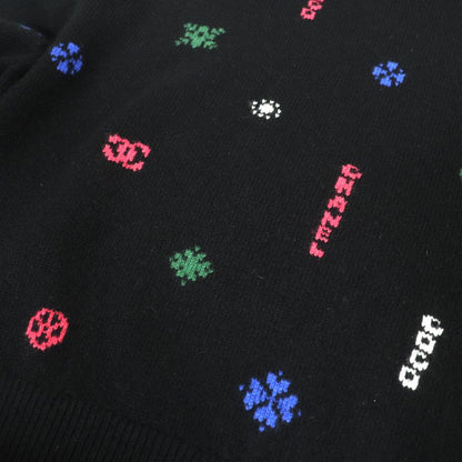 CHANEL 21N P70647 100% Cashmere Logo Plate Coco Mark High Neck Long Sleeve Knit